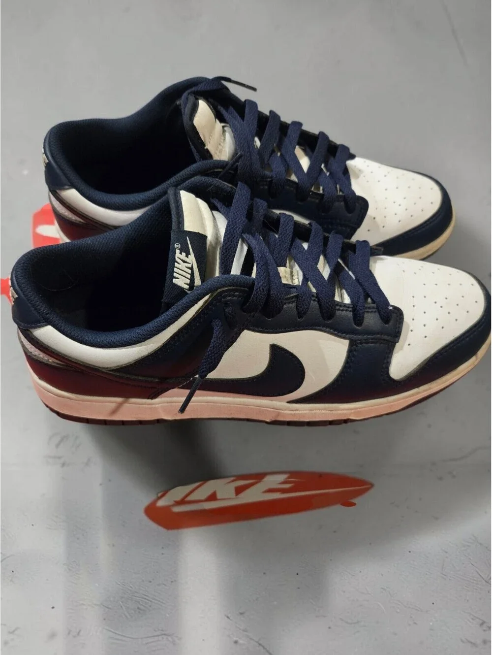 Nike Dunk Low Midnight Navy HF5441-107 Men's 10 White Blue no Box